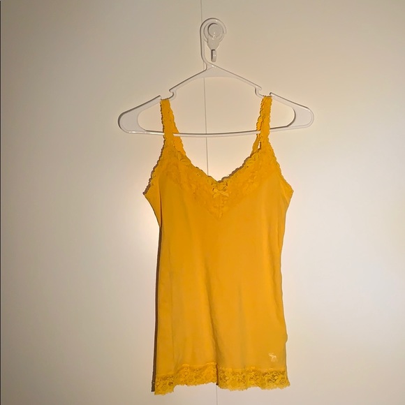 Abercrombie Yellow Lace Camisole Top 